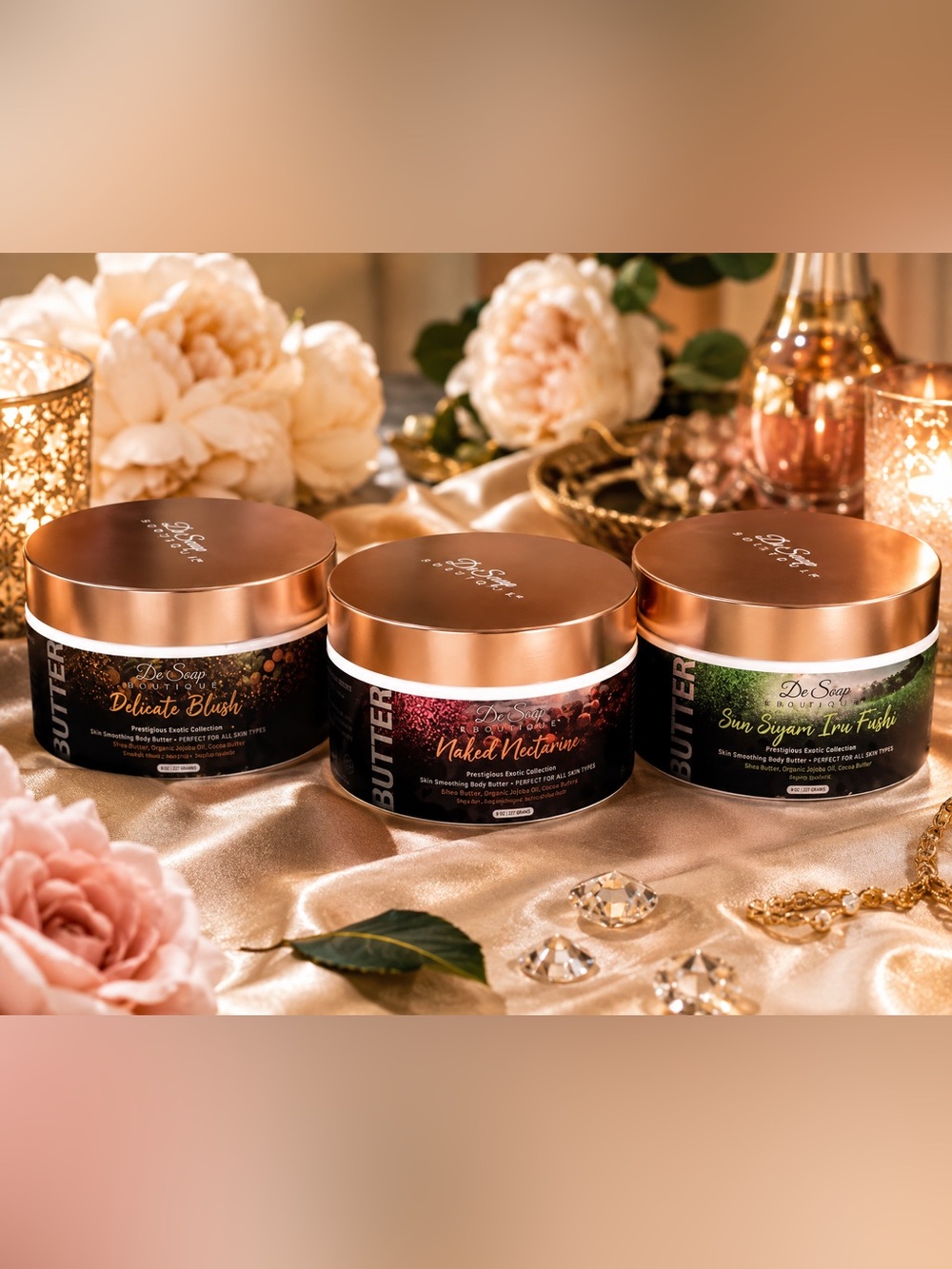 De Soap Boutique Skin Smoothing Body Butter 3-Piece Bundle 🌴